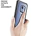 Galaxy S9 Case, Poetic Guardian [Scratch Resistant Back] [360 Degree Protection] Full-Body Rugged Clear Hybrid Bumper Case with Built-in-Screen Protector for Samsung Galaxy S9 Blue