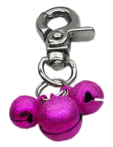 Mirage Pet Products Lobster Claw Bell Charm for Pets, Bright Pink