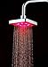 Fitiger 7 Color Changing 6 Inch Rainfall Square LED Top Shower Head,Automatic Light Switching,No Batteries ever Needed