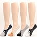 WOWFOOT Women Animal No-Show Casual Liner Socks Non Slip Flat Boat For Girl (4pair-cute face cat)