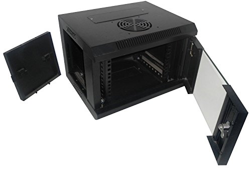 4U-High 12''-Deep 10''-Narrow Wallmount Cabinet Enclosure Network Rack Locking Glass Door