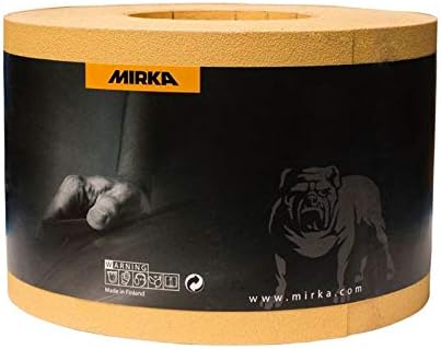 Mirka Yellow Sandpaper Abrasive Roll / 115mm x 5m / P120 / Sanding of Hardwood, Softwood, Paint, Putty, Plastic / 1 Roll