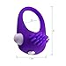 LEPO Silicone Powerful Vibrating Penis Ring for Men, with Clit Massager for Women, Help Erection and Prolonged Ejaculation, Soft Silicone & Waterproof, Purple