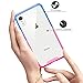 Salawat Compatible iPhone Xr Case, Clear iPhone Xr Case Cute Anti Scratch Slim Phone Case Cover Reinforced Corners TPU Bumper Shockproof Protective Case for iPhone Xr 6.1inch 2018 (Blue Pink)