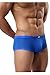Louis Rouse Men's Solid Color Ice Silk Smooth Boxer-briefs classic man underweare Navy Blue