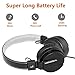 Active Noise Cancelling Headphones with Microphone/Controller, Monodeal Lightweight Wired Earphones On Ear, Deep Bass Foldable Travel Headset with Carrying Case, 20 Hours Playtime - Black …