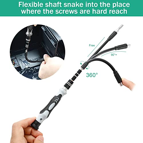 [2023 Upgraded] AXTH 115 in 1 [Military-Grade] Precision Screwdriver Set Professional Magnetic Repair Tool Kit for Phone, Computer, Watch, Laptop, Xbox, Macbook, Game Console, Eyeglass, Electronic