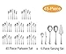 LIANYU 45-Piece Silverware Set with Serving Pieces, Stainless Steel Cutlery Flatware Set Service for 8, Mirror Finish, Dishwasher Safe