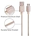 (2 Pack) Lightning Cable, SAUS 10 ft Nylon Braided Micro USB Cable High Speed USB 2.0 A Male to Micro B Sync and Charging Universal for Samsung,HTC,Motorola,Nokia,Android,and More(Golden+Rose Gold)