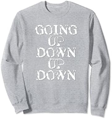 Unisex Going Up Down Up Down Sweat Shirt With Hooks 2XL Heather Grey