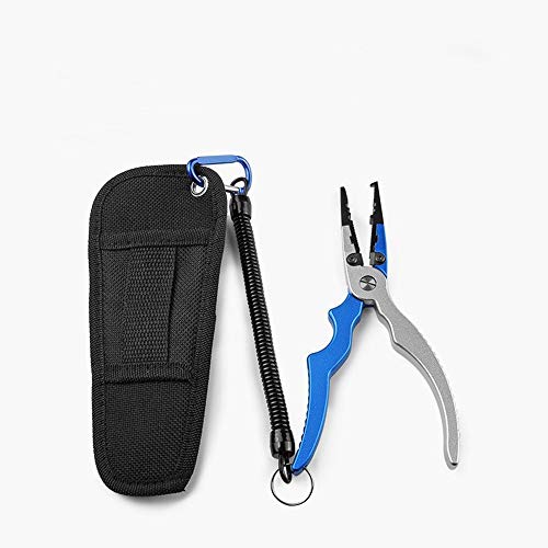 HEQIE-YONGP Angelzubehör Multifunktions-Angelzange mit Handschlaufe, Aluminiumlegierung Haken Clamp, Fadenschneiden… – Bild 5
