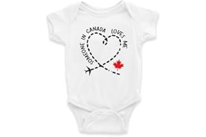 KiddiePro Someone in Canada loves me Unisex Infant Baby Clothes Canada Day Heritage Bodysuit Canadian Baby Boy Girl Outfit