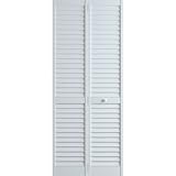 Plantation Louver/Louver Bifold, White, 36" x 80" x