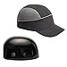 MOHEEN Safety Bump Cap, Baseball Hard Hat with Reflective Stripes Lightweight and Breathable Head Protection Cap Short Brim Black 18101