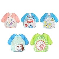 Nrpfell Baby Bib, Waterproof Long-Sleeved Bib, Apron Children