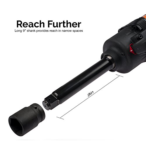 Tooluxe 31414L Industrial Air Impact Wrench, 1" - Thumbnail 4