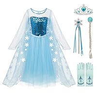aibeiboutique Snow Queen Princess Elsa Costume Toddler Girls Sequins Dress Up