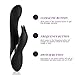 Utimi Silicone Rabbit Vibrator 10 Modes G-spot Vibrator Rechargeable Clitoris Stimulator with Dual Powerful Motors
