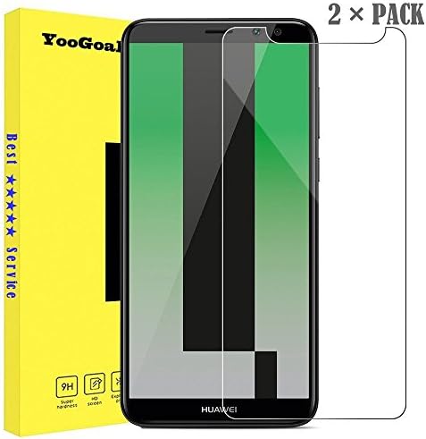 < Huawei Mate 10 Lite > Glass Screen Protector - 2 PACK - YooGoal Premium 3D Touch Bubble-Free,9H Hardness,Easy Installation Tempered Glass Screen Protection Film For Huawei Mate 10 Lite - Ultra Clear