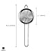 Homestia Cocktail Strainer Fine Mesh Strainer Stainless Steel Professional Bar Tool Conical Food Strainers 3 inch Black