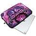 iColor Purple Butterfly 9 9.7 Inch Tablet Sleeve Carrying Bag Neoprene Travel Briefcase Cover Portable Case Pouch with Handle