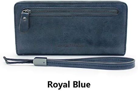Taoqiao Women Bowknot Wallet Long Purse Phone Card Holder Clutch Large Capacity Pocket（Royal Blue