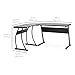 Best Choice Products 3-Piece L-Shaped Corner Computer Desk Workstation w/Metal Frame, Foot Pads, Black