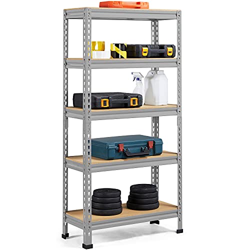 Topeakmart 5Tier Garage Storage Shelves, Heavy Duty Metal Shelving