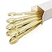AMOAYO Sugar Cube Tongs Set of 4 Stainless Steel Mini Ice Tongs 4 Inch Gold