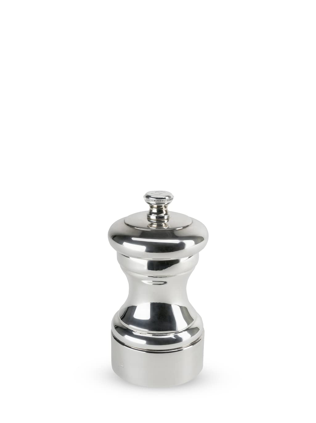PEUGEOT - Mignonnette 10 cm Salt Mill -Classic Grind System - Silverplated - Lifetime Guaranteed Mechanism - Made in France, Silver