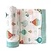 OYRGCIK Baby Swaddle Blanket, Muslin Swaddle Blankets 4 Layers Soft Swaddle Wrap Unisex Receiving Blankets 70% Bamboo 30% Cotton Baby Blankets for Boys Girls Toddler, Hot Air Balloon