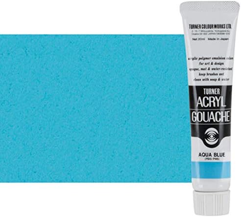 20ml Turner Acrylic Gouache Aqua Blue 151