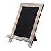 10 Inch Mini Rustic White-Washed Brown Wood Easel Style Chalkboard / Tabletop Memo Sign with Chalk Tray