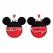 Disney Blown-Glass Christmas Holiday Ball Ornaments - Mickey & Minnie Mouse Silhouettes & Signatures, Set of 2
