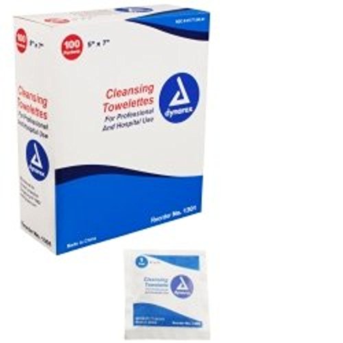 DYNAREX Personal Wipe 5 X 7" Individual Packet Alcohol (#1301, Sold Per Box)