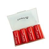 IMR 18350 900mAh 3.7V 20A High Drain LiMn Tangsfire Rechargeable Battery Flat Top (4 Pieces)