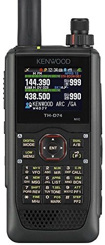 Kenwood TH-D74A Digital Tri-Band Handheld Transceiver Bundle with RT Systems Programming Software/Cable Kit and Ham Guides TM Quick Reference Card