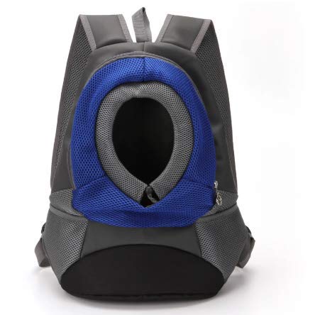 Pet Carrier Backpack Small Dog Cat Shoulder Bag Puppy Front Travel Packsack Pet Holder for Hiking Trip Travel (Blue)