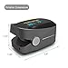 Pulse Oximeter Fingertip Blood Oxygen Saturation Monitor SpO2 Sensor Meter with Alarm Beep Rotating OLED Display