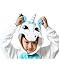 Children's Pajamas Animal Costume Kids Sleeping Wear Kigurumi Pajamas Cosplay (XXL, Blue Unicorn)