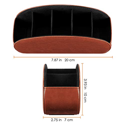 Fintie Remote Control Holder, Vegan Leather TV Remote Caddy Desktop