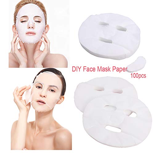 image for gootrades 100Pcs Uncompressed Face Mask Sheet Paper DIY Natural Skin C