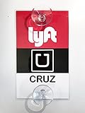 Uber Lyft Decal Sign Rideshare Car Display Cards - Custom Made with Your Name