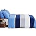 Vaulia Lightweight Microfiber Duvet Cover Set, Bold Stripes Pattern, Reversible Color Design - Queen Size
