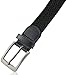 GALLERY SEVEN Woven Elastic Braided Belt For Men - Fabric Stretch Casual Belt - Black - Large (40-44
