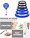 Silicone Cock Rings Set, Sexy Slave Stretchy Penis Rings for Longer & Harder Erection, Sex Toy for Men Couple(7pcs)