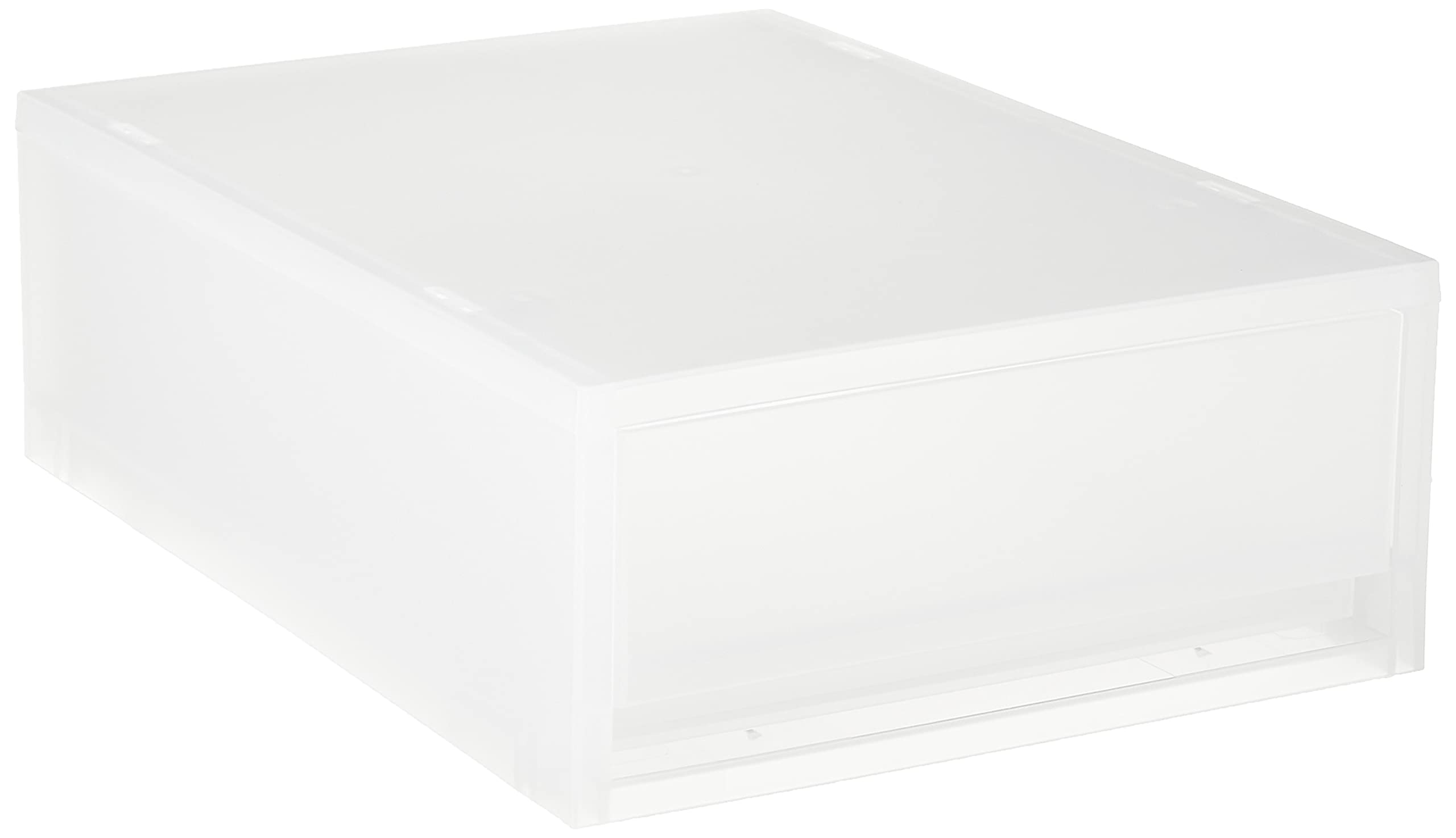 Muji Polypropylene Drawer Storage Box, A4 size, 26 cm Width x 37 cm Depth x 12 cm Height, White โ image 1