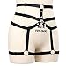 bondage harness Women's Harness Gothic Leg Strappy Lingerie Body Harness Garter Belt Plus Size Elastic Adjustable Black (Black)