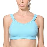 La Isla Women's High Impact Full Coverage Wire Free Non Padded Run Sports Bra