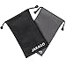 JAKAGO 2 Pack Phone Bag Portable Waterproof Lens Bag Soft Storage Bag Phone Pouch Sunglasses Case with Drawstring Closure for Cleaning (4.33 x 7.09 Inches)